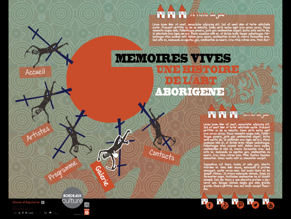 design web original page accueil site web évènementiel mémoires vives conçu et réalisé par creativemagmastudio.com