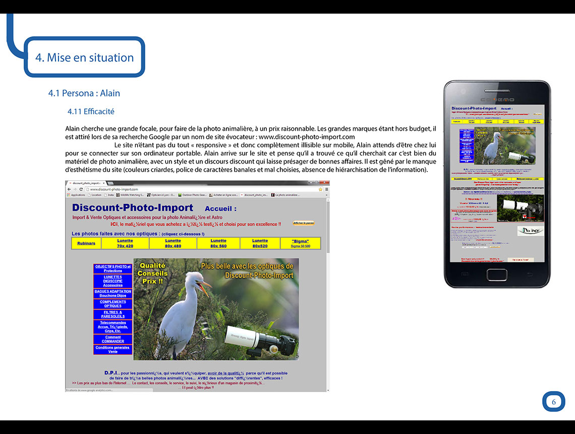 mise en situation des personas de l'étude ergonomique discount photo import conçu et réalisé par creativemagmastudio.com